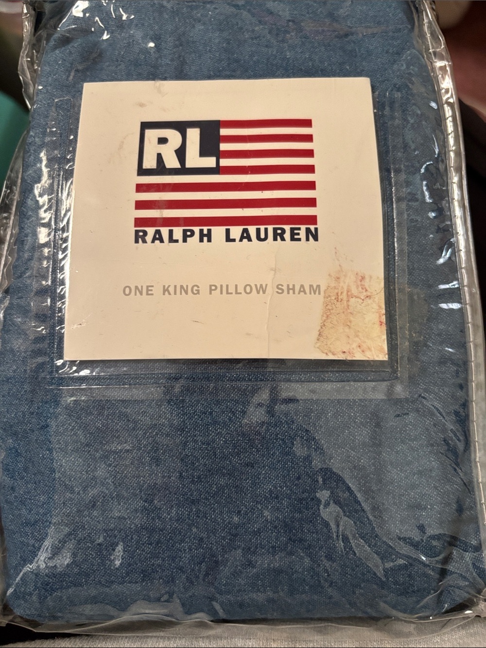 NWT Vintage Ralph Lauren King Pillow Sham